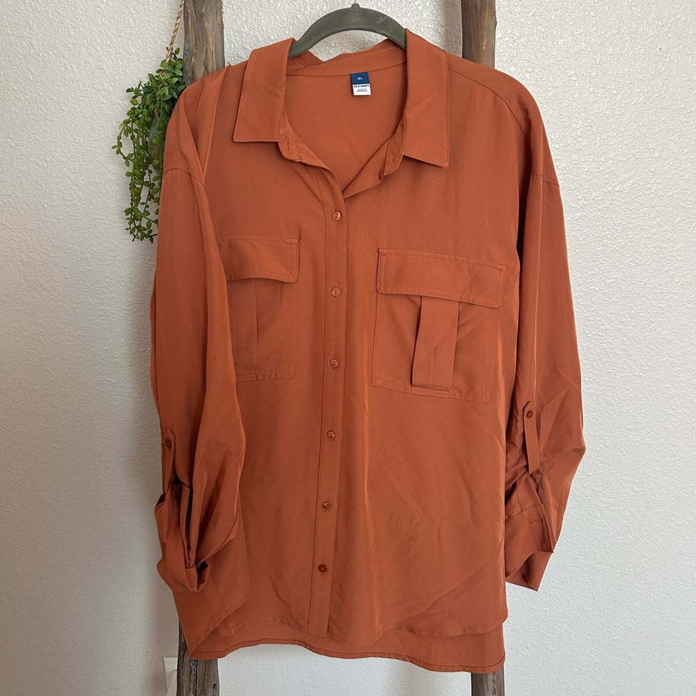 NWT Old Navy Women's Rust Orange Blouse